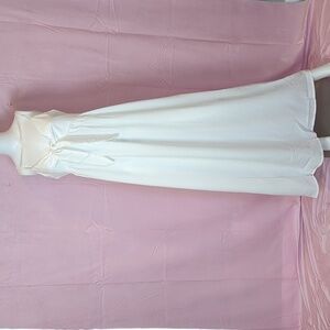 Nasty Gal Tie Front Solid White Adjustable Straps Maxi Dress size 8